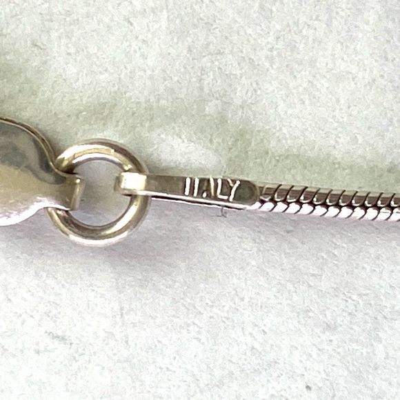 AAB# Italian Sterling 925 Silver & Black Oynx Necklace - Picture 6 of 11